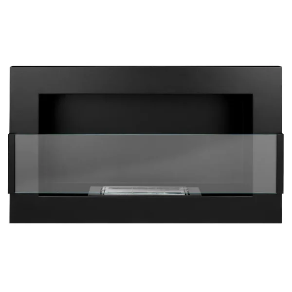 Hængende biopejs med glas 65x40 cm. Matsort struktur