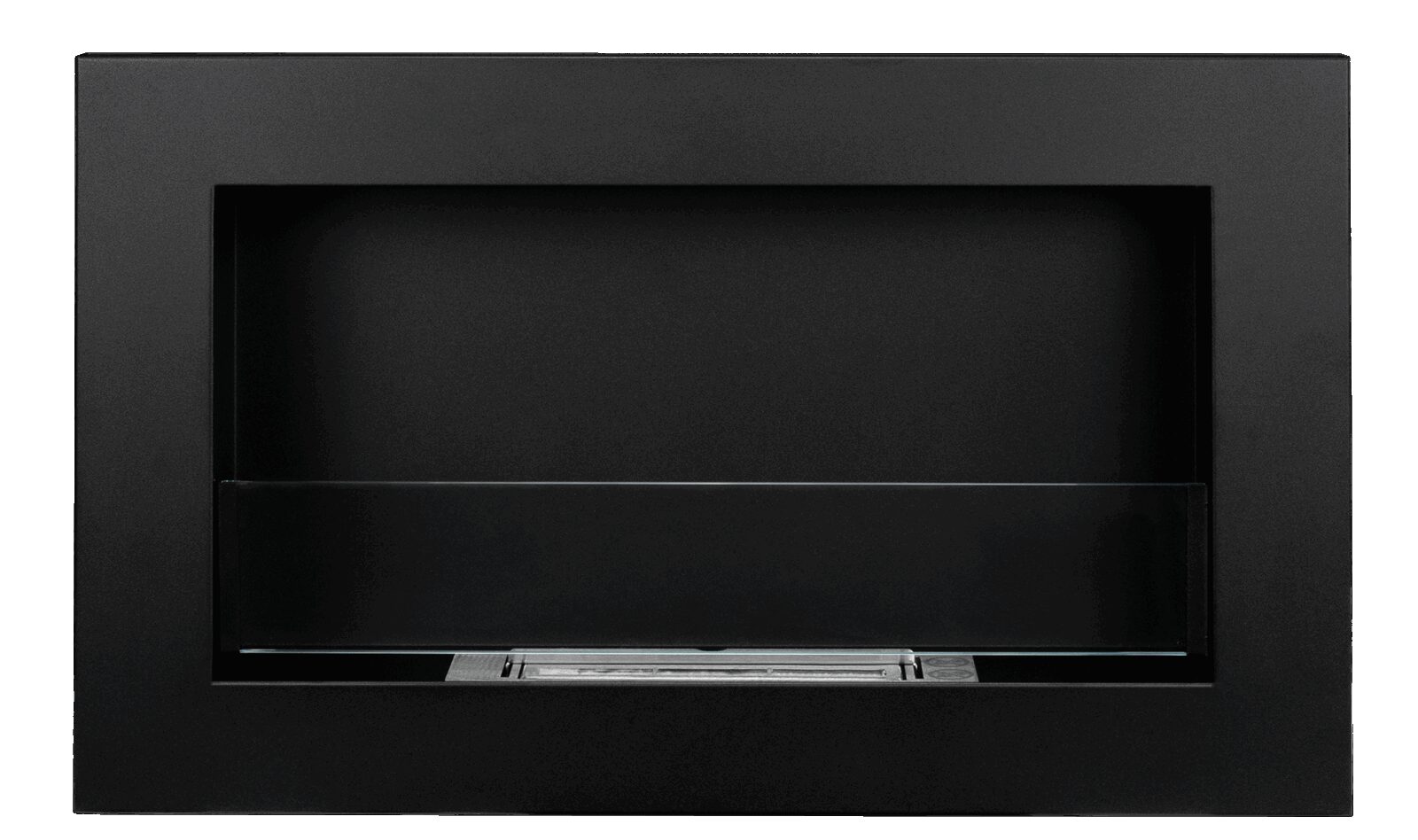 Biopejse til vægophæng 650x400x120mm Slank sort mat struktur med glas. - Billede 4