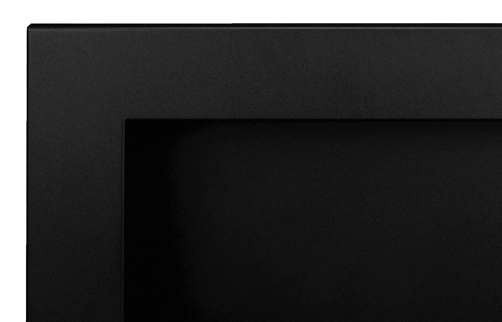 Biopejse til vægophæng 650x400x120mm Slank sort mat struktur med glas. - Billede 7