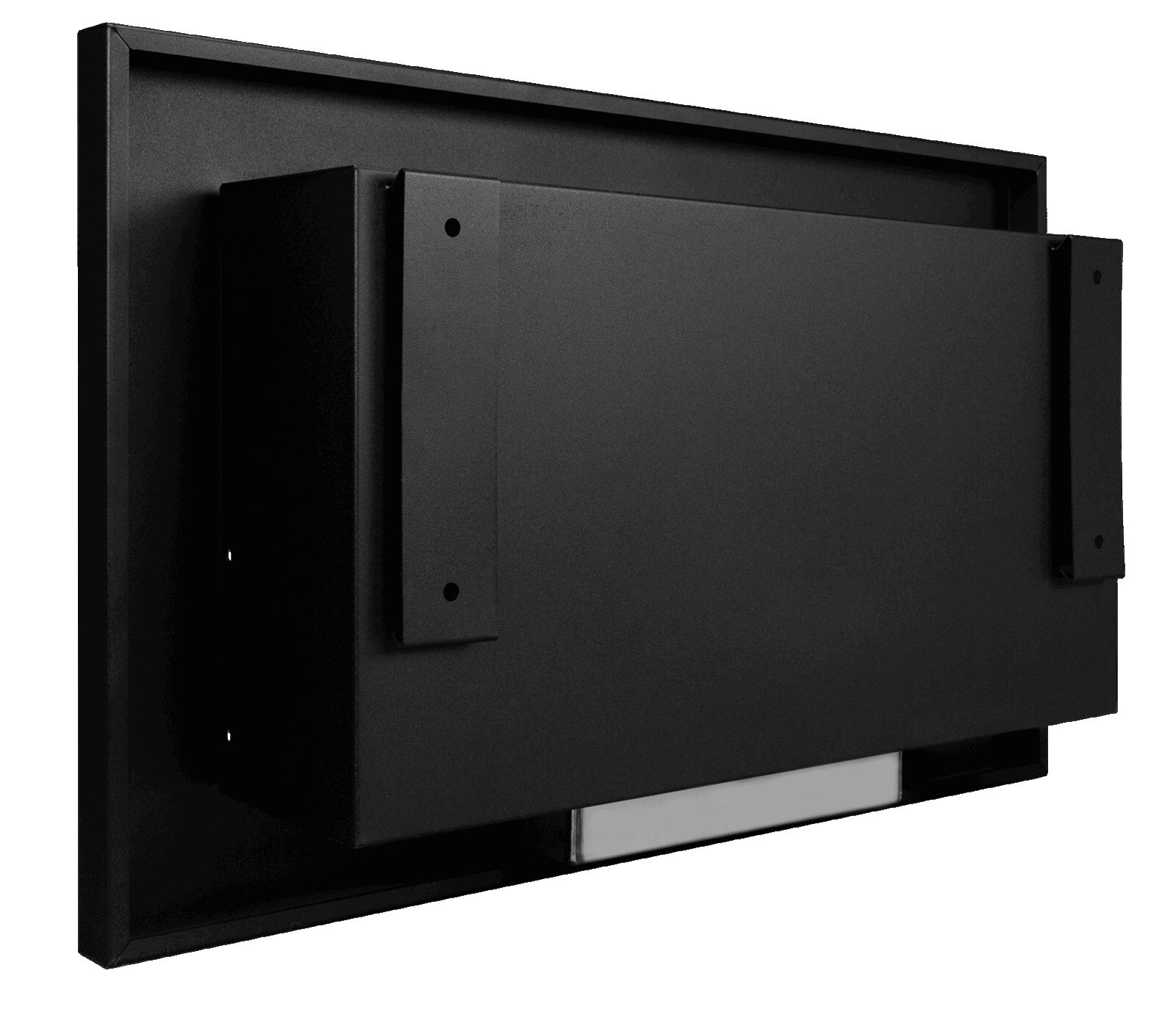 Biopejse til vægophæng 650x400x120mm Slank sort mat struktur med glas. - Billede 10