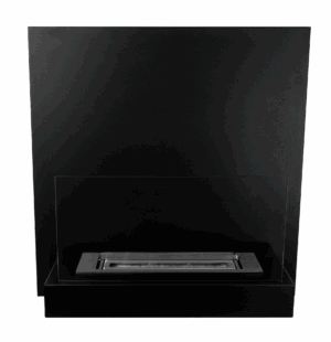 Biopejse til vægophæng, med glas. Moderne design, i sort mat.  450x470x165mm - Billede 2