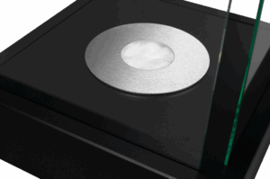 Gulvmodel - Fritstående biopejse 400x400 mm sort mat - Billede 5