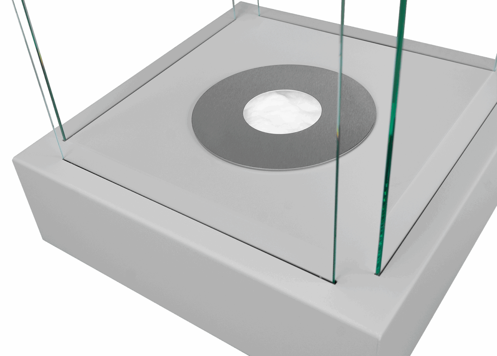 Gulvmodel - Fritstående biopejse 400x400 mm grå mat - Billede 5