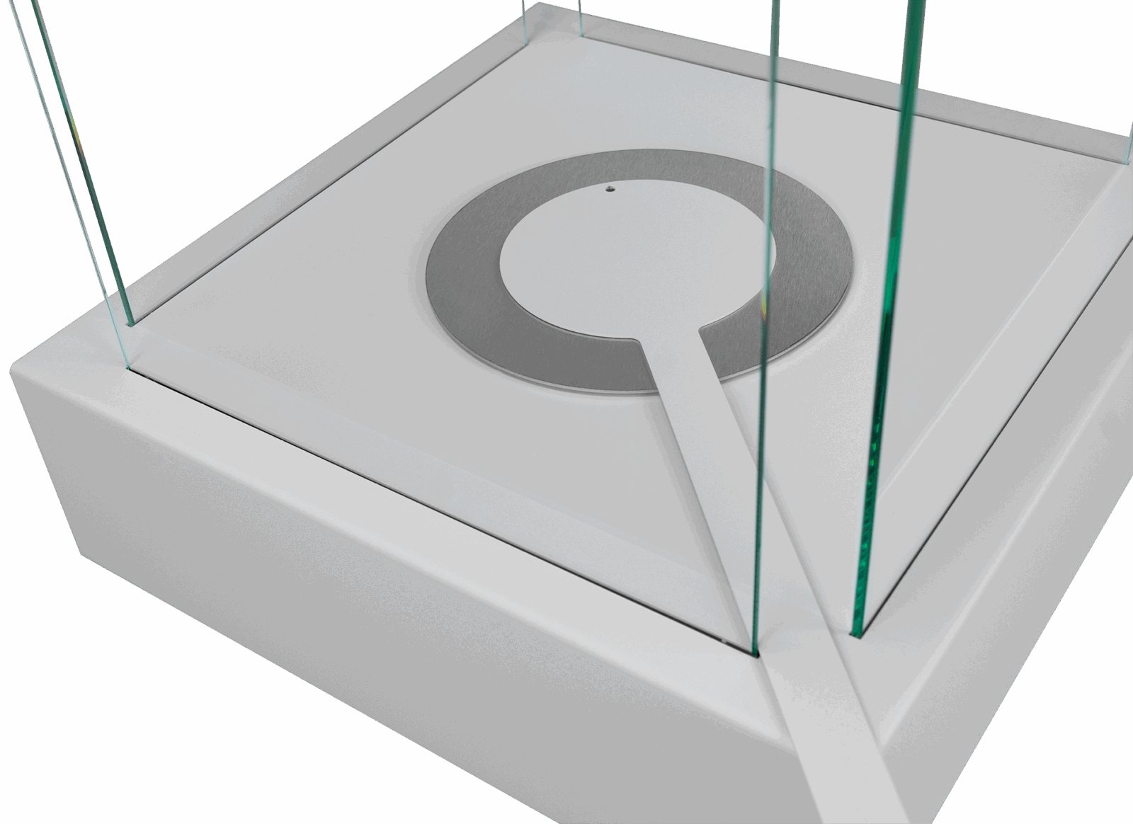 Gulvmodel - Fritstående biopejse 400x400 mm grå mat - Billede 6