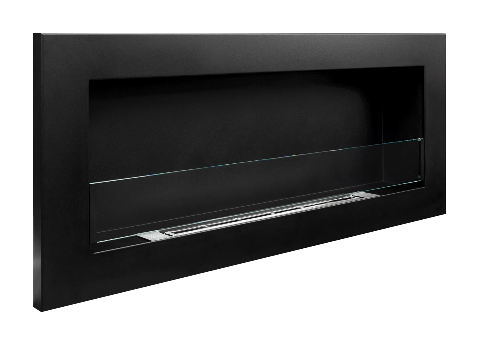Biopejse til vægophæng, Slank sort mat struktur med glas. 900x400x120mm - Billede 4