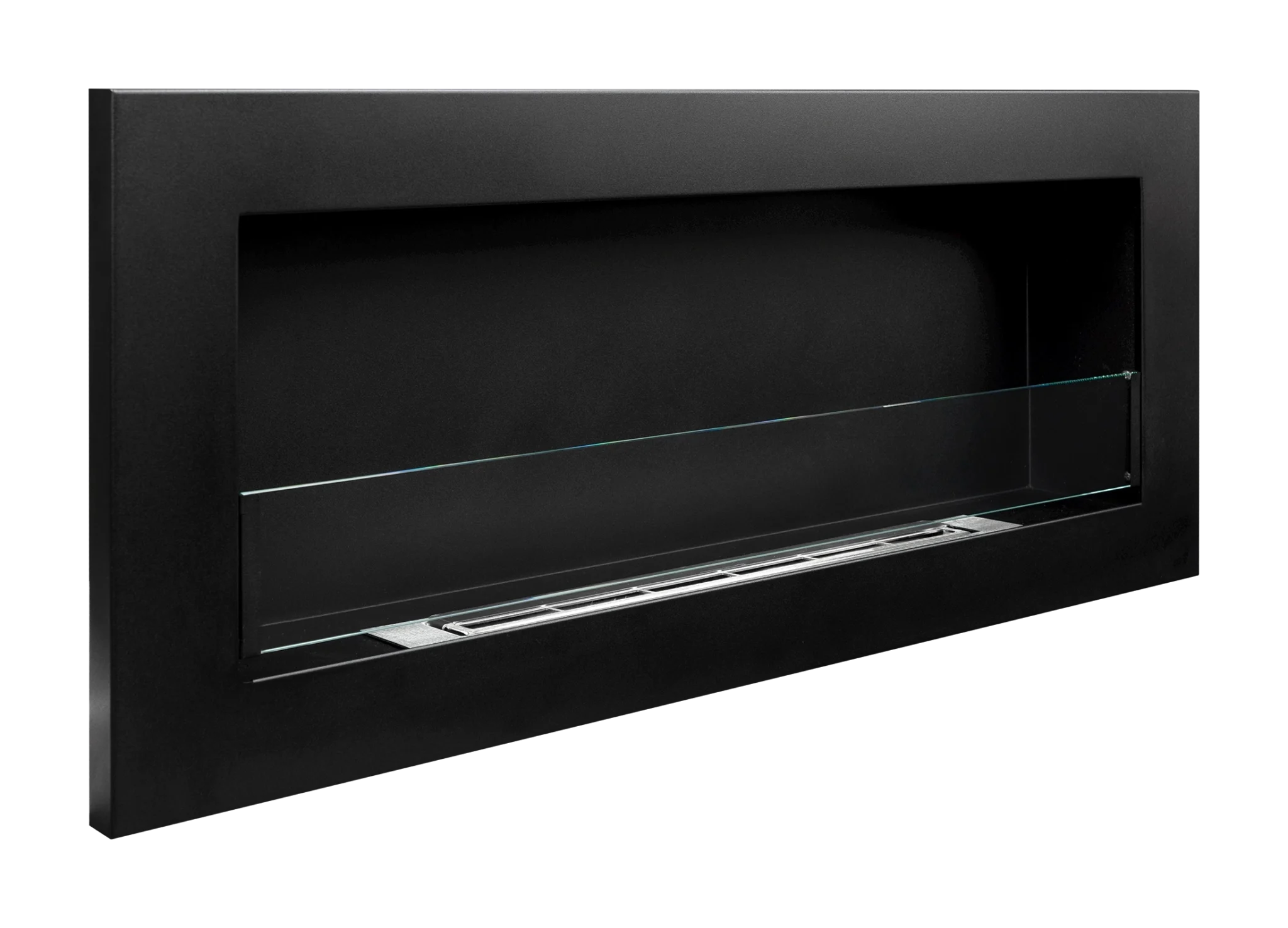 Biopejse til vægophæng, Slank sort mat struktur med glas. 900x400x120mm - Billede 4