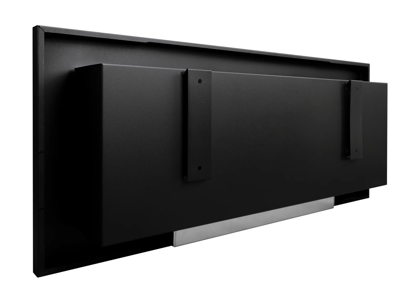 Biopejse til vægophæng, Slank sort mat struktur med glas. 900x400x120mm - Billede 8