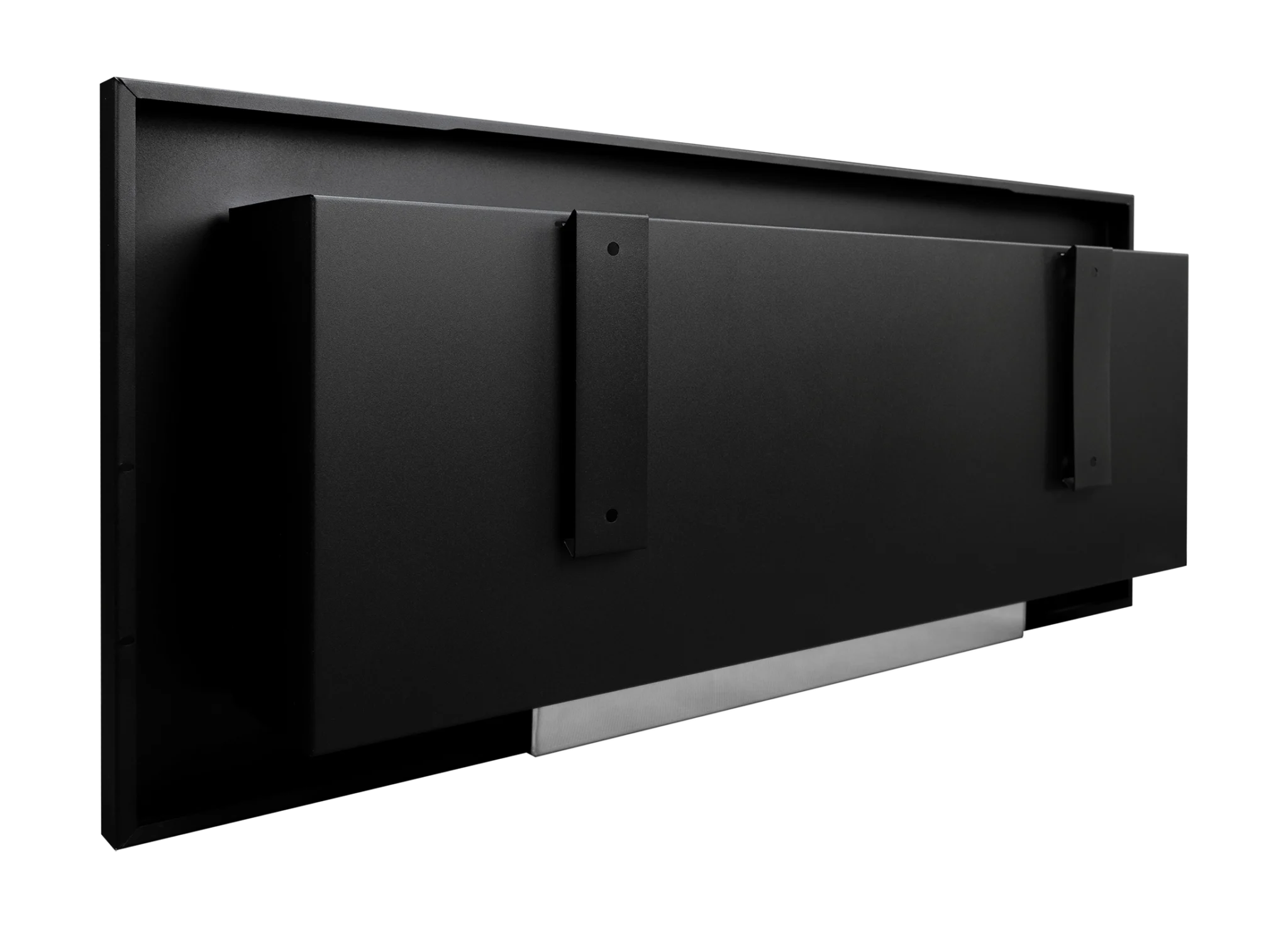 Biopejse til vægophæng, Slank sort mat struktur med glas. 900x400x120mm - Billede 8