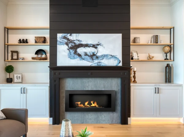 Biopejse til vægophæng 900x400x120 mm sort mat struktur - Image 11