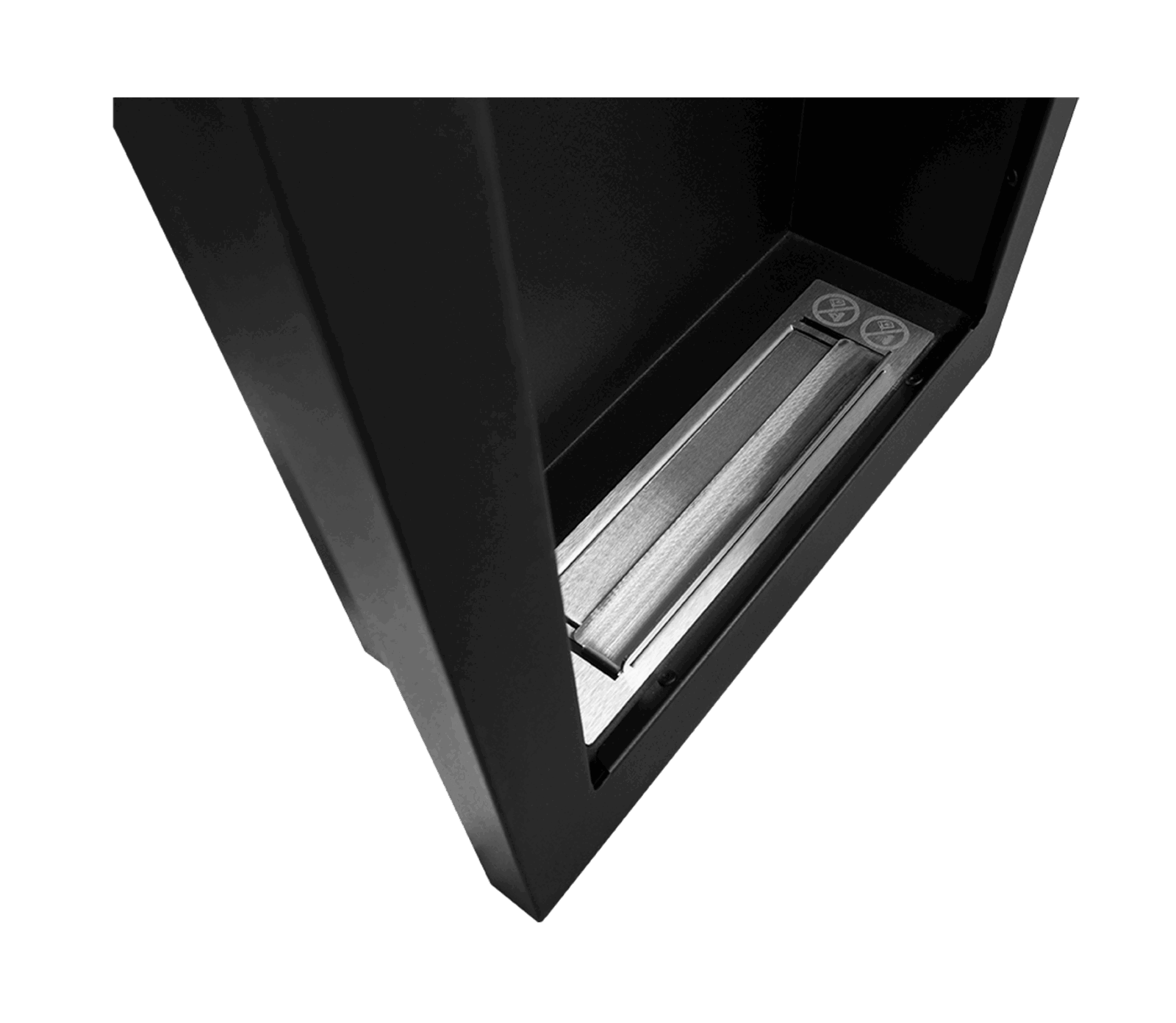 Biopejse til vægophæng 610x390x120mm VERTICAL sort mat struktur. - Billede 7