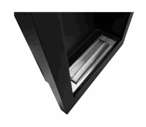 Biopejse til vægophæng 610x390x120mm VERTICAL sort mat struktur. - Billede 7