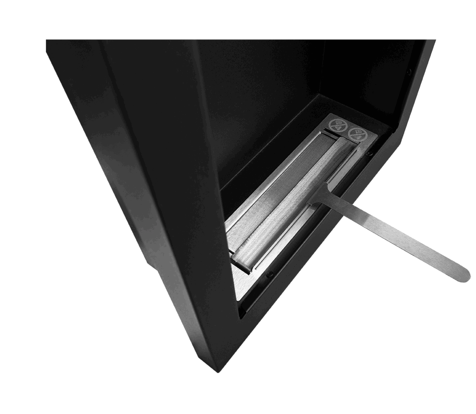 Biopejse til vægophæng 610x390x120mm VERTICAL sort mat struktur. - Billede 8