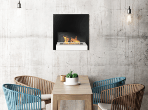 Biopejse til vægophæng, flot design. Plade sort og hvid. 450x470x165mm - Billede 7