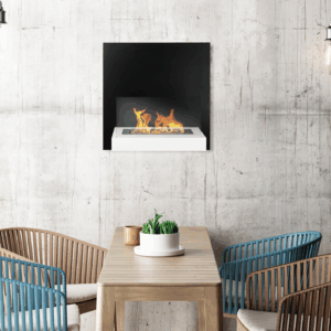 Biopejse til vægophæng, flot design. Plade sort og hvid. 450x470x165mm