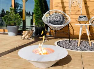 Gulvmodel - Fritstående biopejse Ø 600mm hvid mat - Billede 3