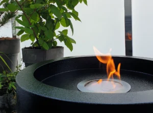 Gulvmodel -  Fritstående biopejse Ø 475 mm sort mat - Billede 9
