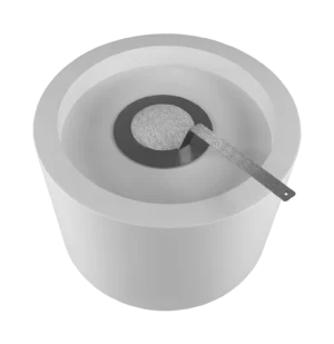 Gulvmodel - fritstående biopejse, Ø 475 mm hvid mat - Billede 4
