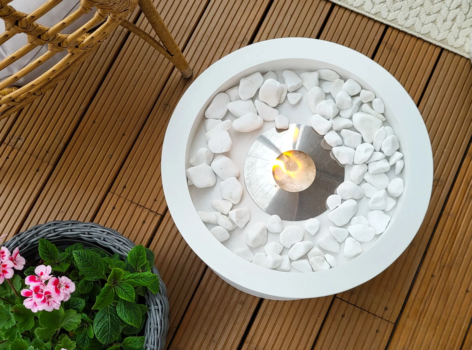 Gulvmodel - fritstående biopejse, Ø 475 mm hvid mat - Billede 8