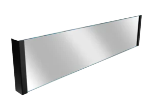 Glas 650mm + håndtag farve sort mat
