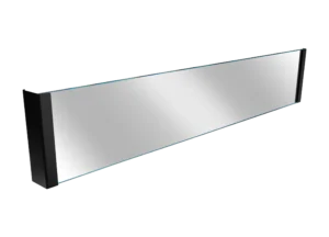Glas 900mm + håndtag farve sort mat