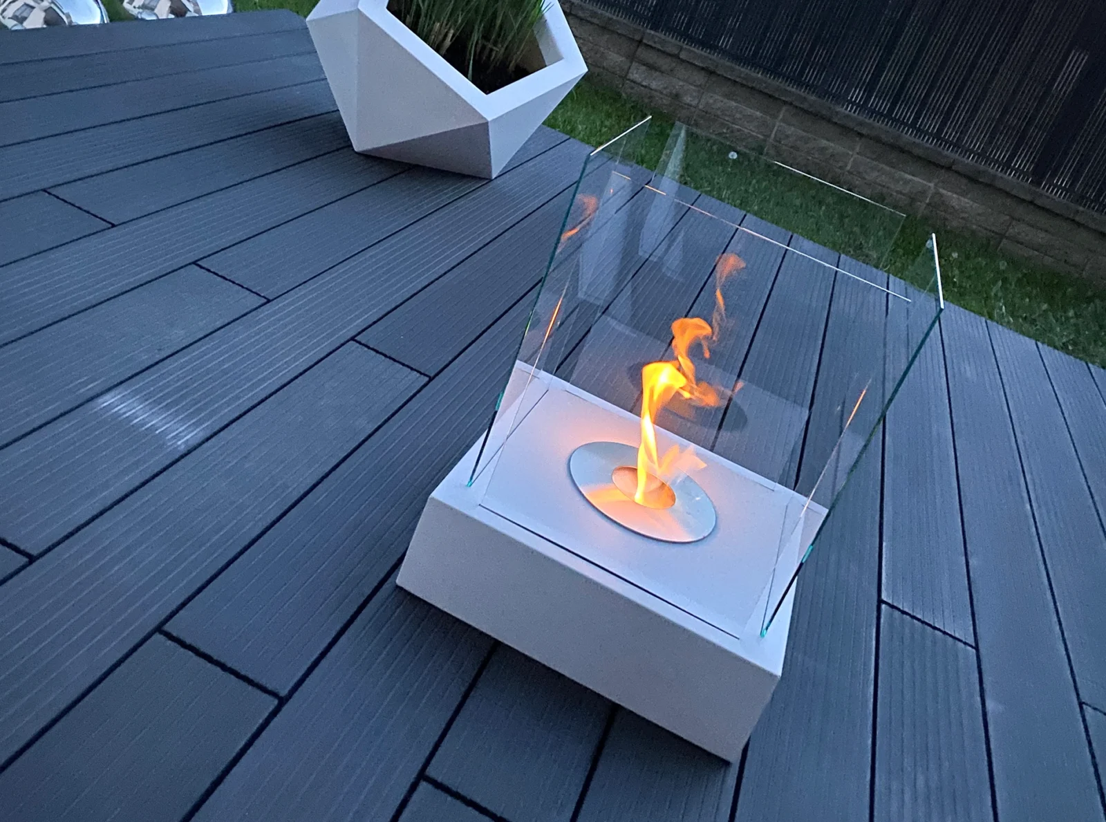 Glas sæt med 4 stk til Fritstående biopejse til inden og haven hygge quart - Billede 2