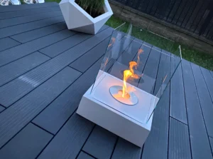 Glas sæt med 4 stk til Fritstående biopejse til inden og haven hygge quart - Billede 2