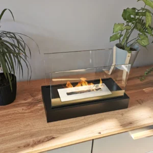 Bord-Model biopejse Box med glas sort mat