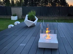 Gulvmodel - Fritstående biopejse 400x400 mm hvid mat