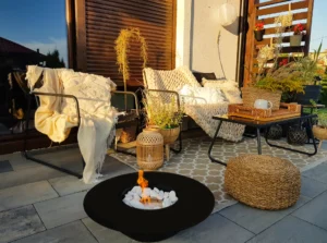 Gulvmodel - Fritstående biopejse Ø 600 mm sort mat - Billede 3