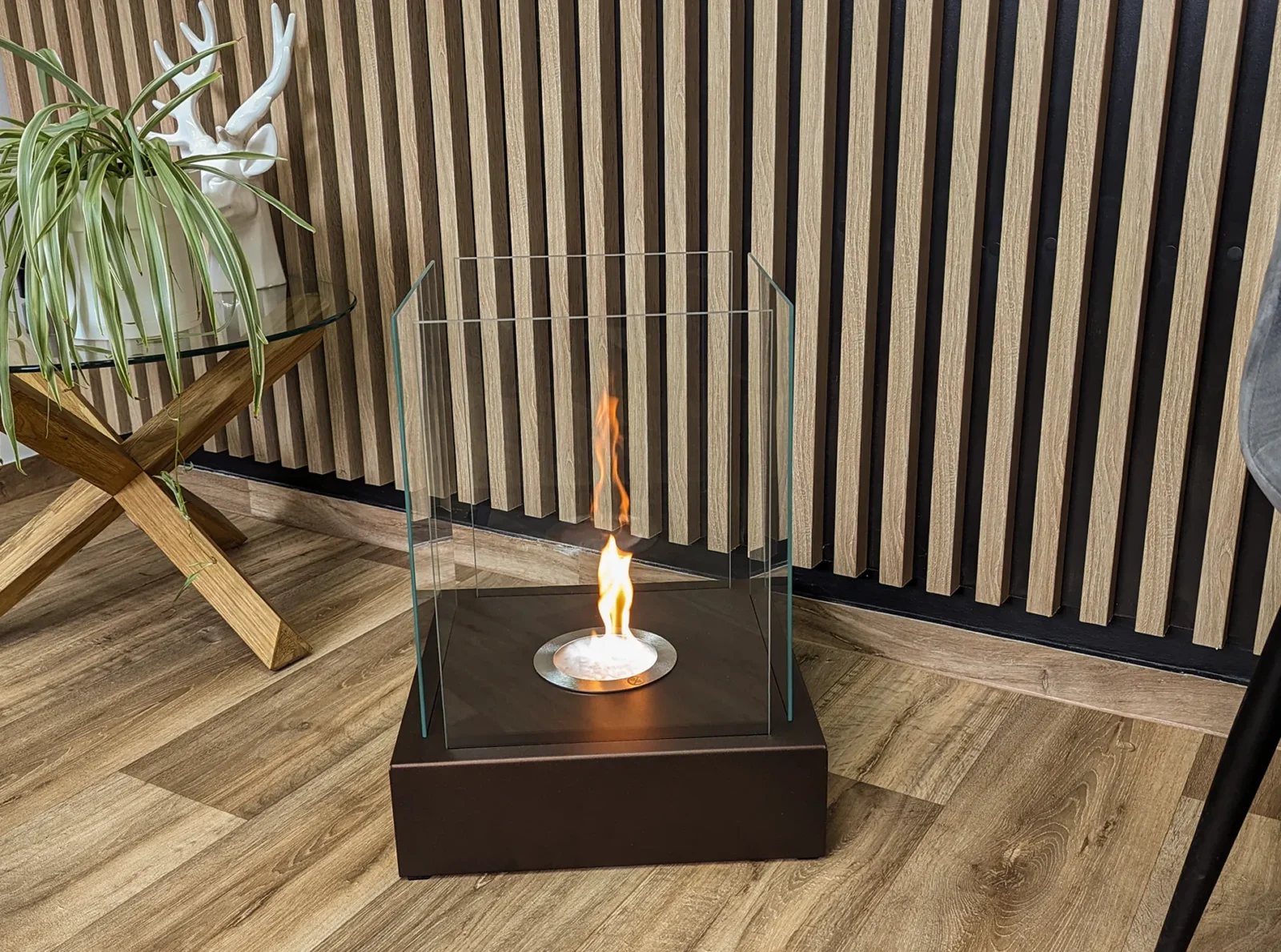 Gulvmodel - Fritstående biopejse 400 X 400 mm brun mat. - Billede 8