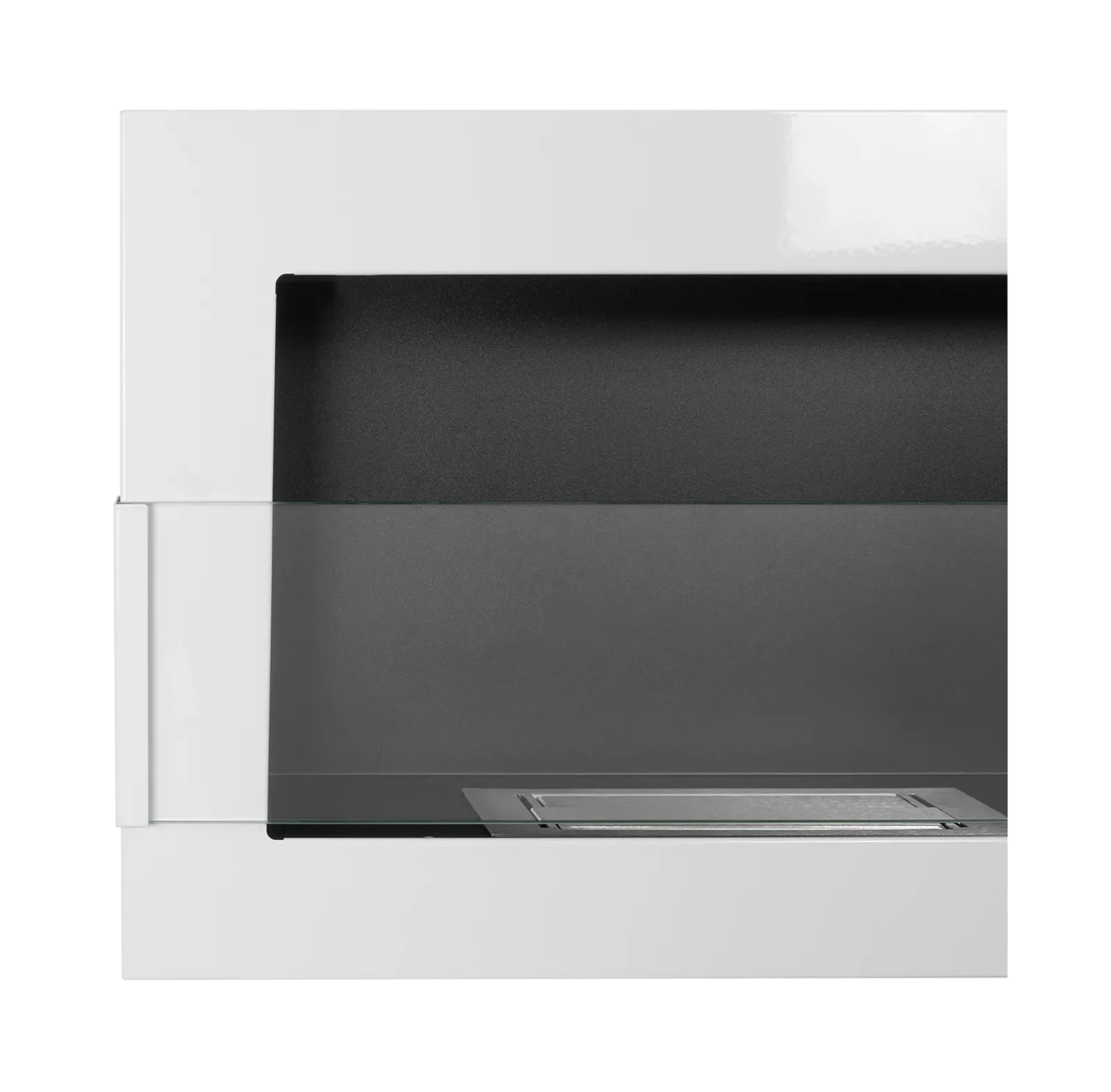 Biopejse til vægophæng 650x400x120mm med glas hvidglans - Billede 4