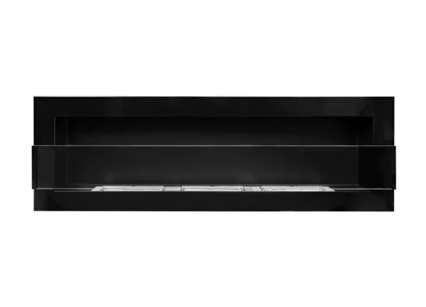 Biokominek wiszący z szybą 1200x400 czarny połysk - Image 3