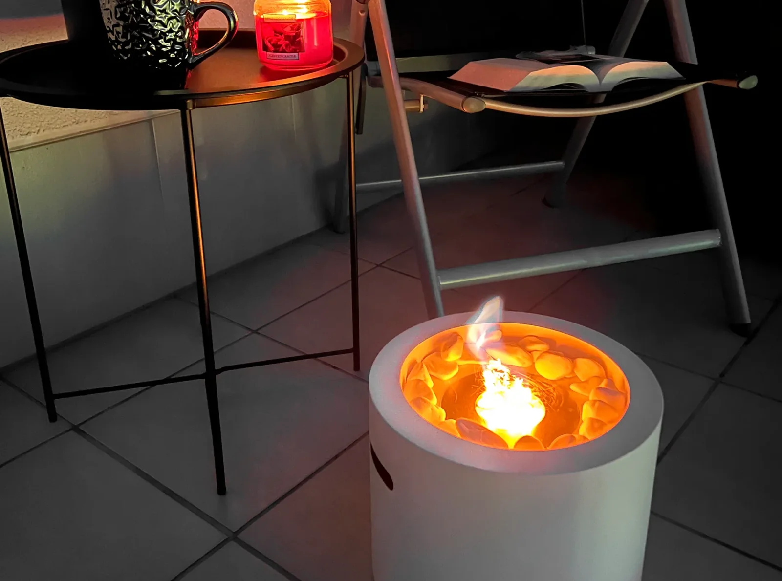 Gulvmodel - Fritstående biopejse Ø 290 mm hvid mat - Billede 9