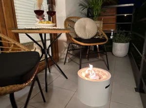 Gulvmodel - Fritstående biopejse Ø 290 mm hvid mat