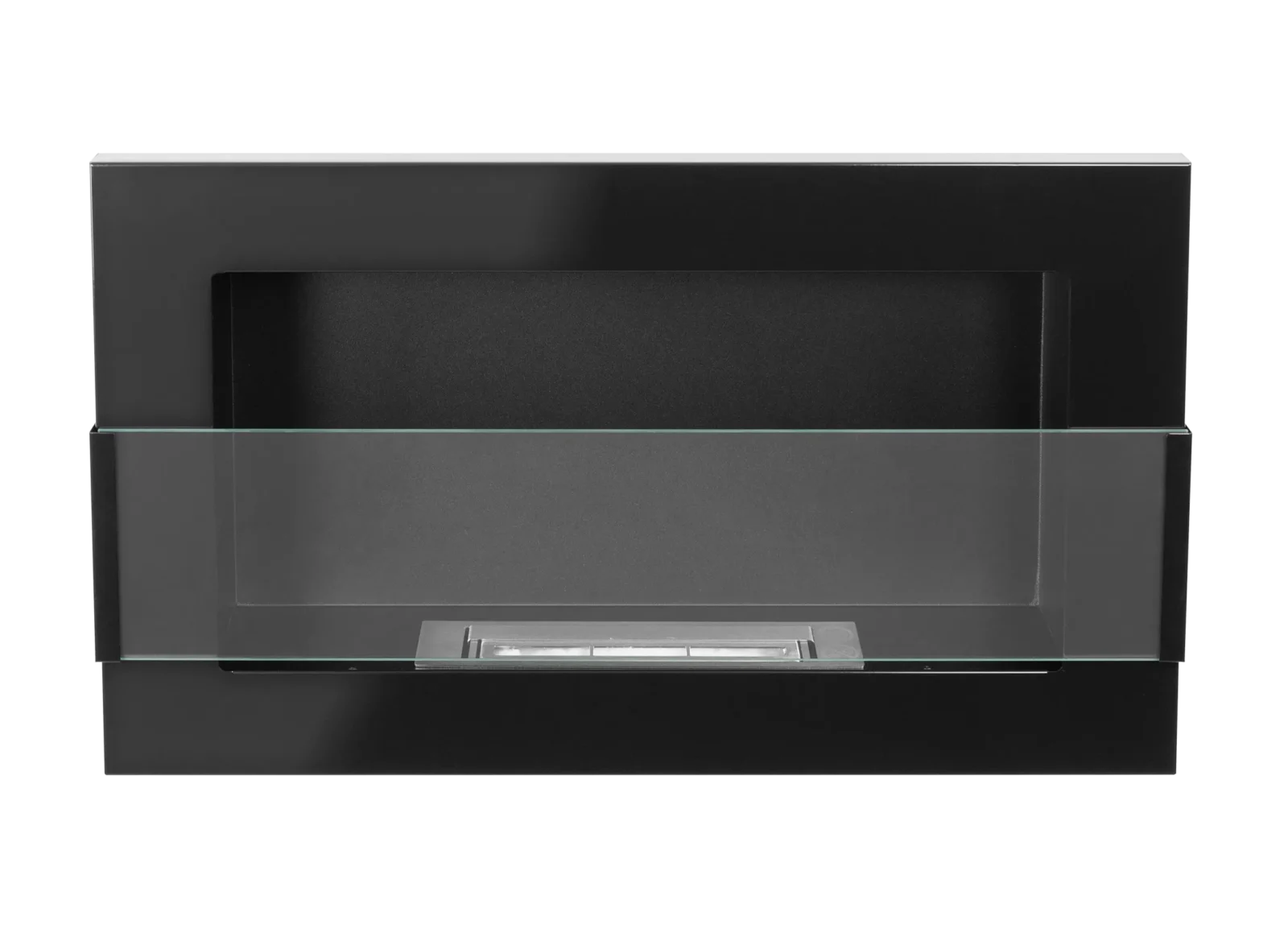 Biopejse til vægophæng 650x400x120mm med glas sort glans - Billede 3