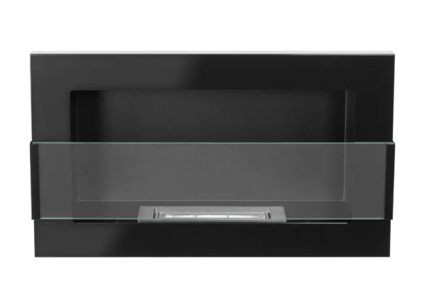 Biopejse til vægophæng 650x400x120mm med glas sort glans - Image 3