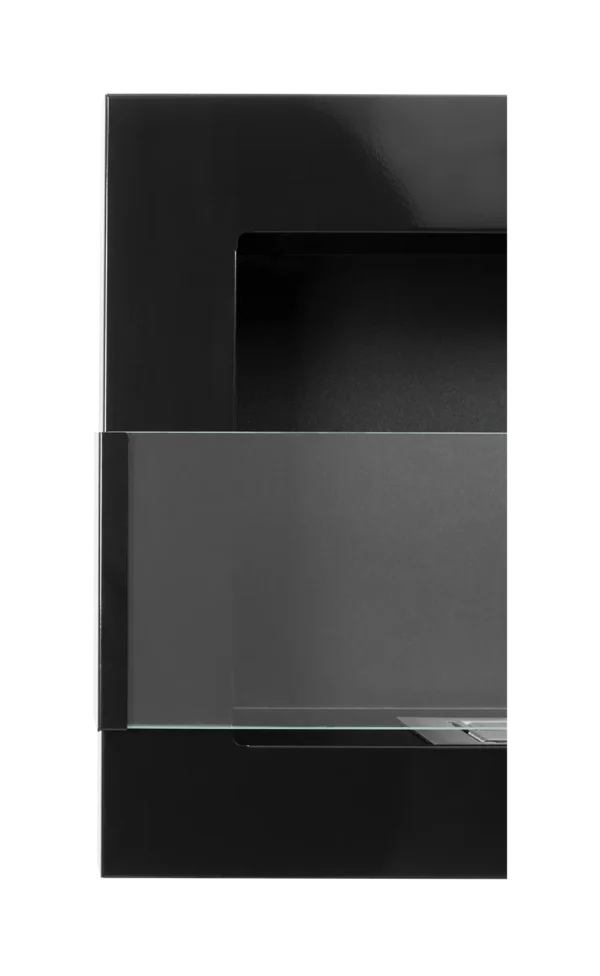 Biopejse til vægophæng 650x400x120mm med glas sort glans - Image 4