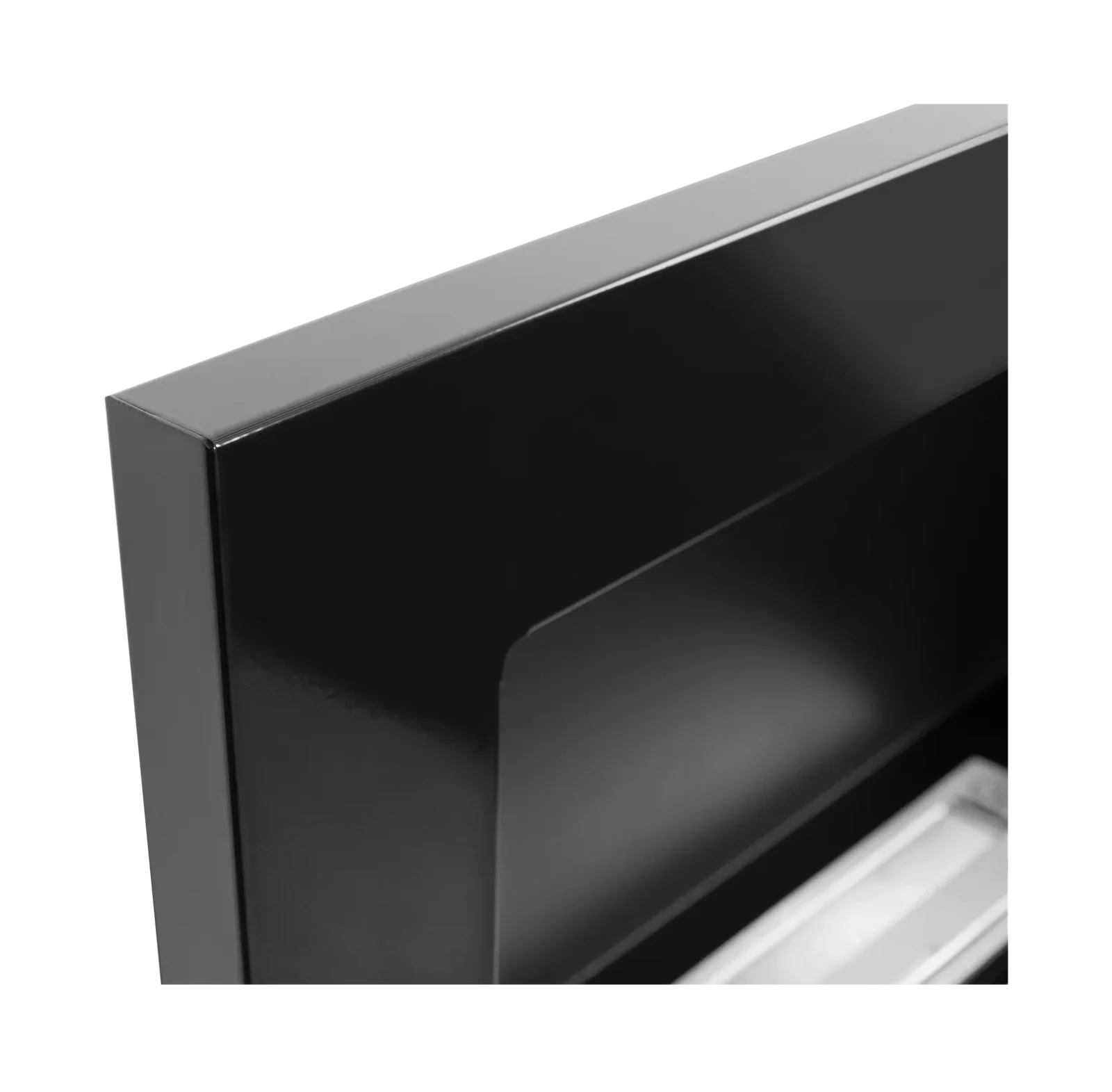 Biopejse til vægophæng 650x400x120mm med glas sort glans - Billede 5