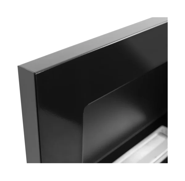 Biopejse til vægophæng 650x400x120mm med glas sort glans - Image 5
