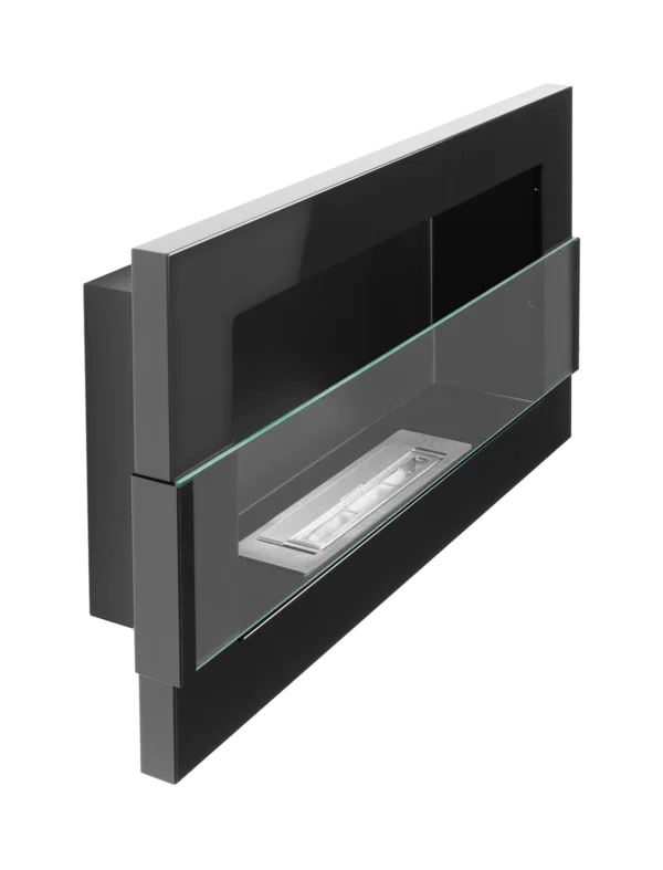 Biopejse til vægophæng 650x400x120mm med glas sort glans - Image 6