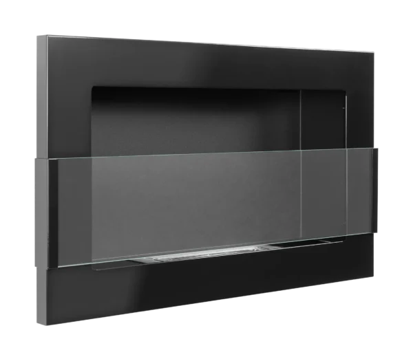 Biopejse til vægophæng 650x400x120mm med glas sort glans - Image 10