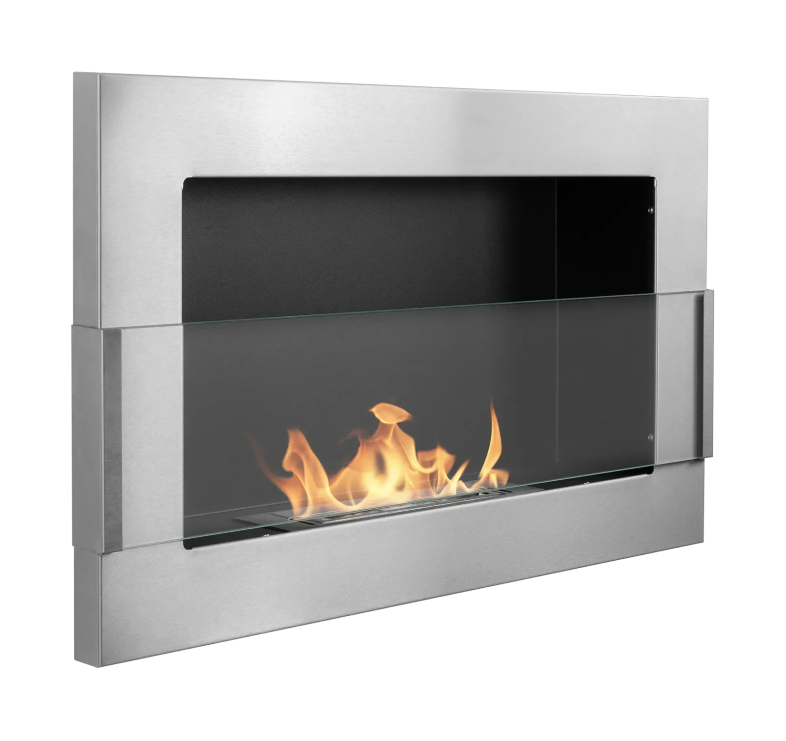 Biopejse til vægophæng 650x400x120mm Rustfri med glas