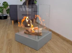 Gulvmodel - Fritstående biopejse 400x400 mm grå mat