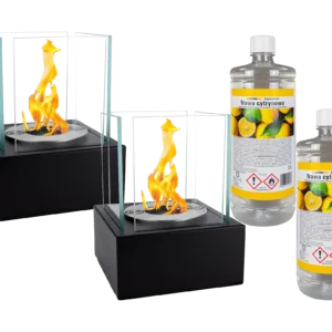 ZESTAW 2x Biokominek SMART + 2x Biopaliwo TRAWA CYTRYNOWA