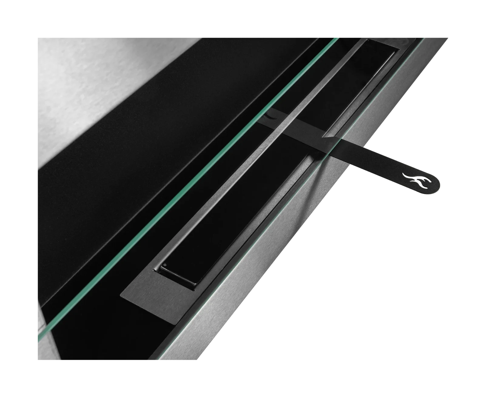 Biopejse til vægophæng 900x400x120mm med glas Rustfri - Billede 5