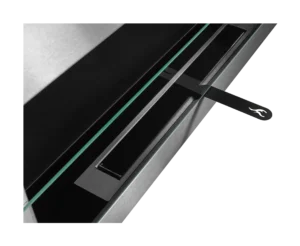 Biopejse til vægophæng 900x400x120mm med glas Rustfri - Billede 5