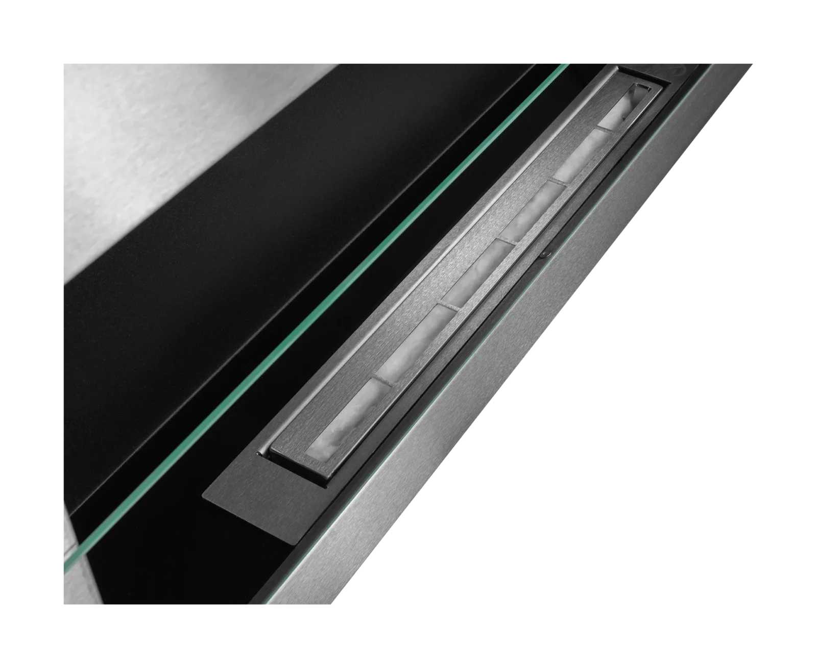 Biopejse til vægophæng 900x400x120mm med glas Rustfri - Billede 6