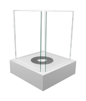 Gulvmodel - Fritstående biopejse 400x400 mm hvid mat - Billede 2