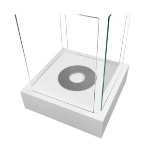 Gulvmodel - Fritstående biopejse 400x400 mm hvid mat - Billede 6
