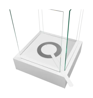 Gulvmodel - Fritstående biopejse 400x400 mm hvid mat - Billede 7